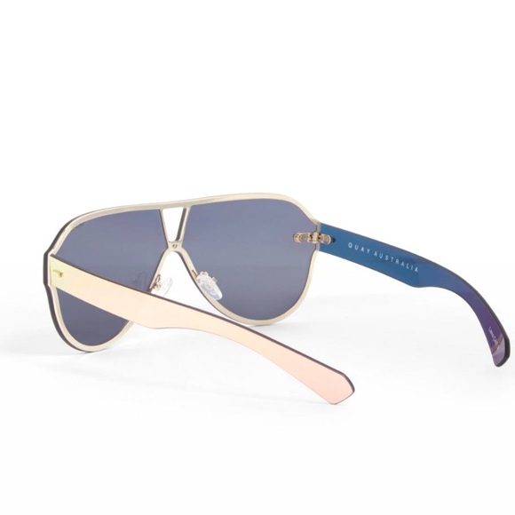 NWT Quay “Stay Afloat” Mirrored Aviator Sunglasses - Picture 3 of 4